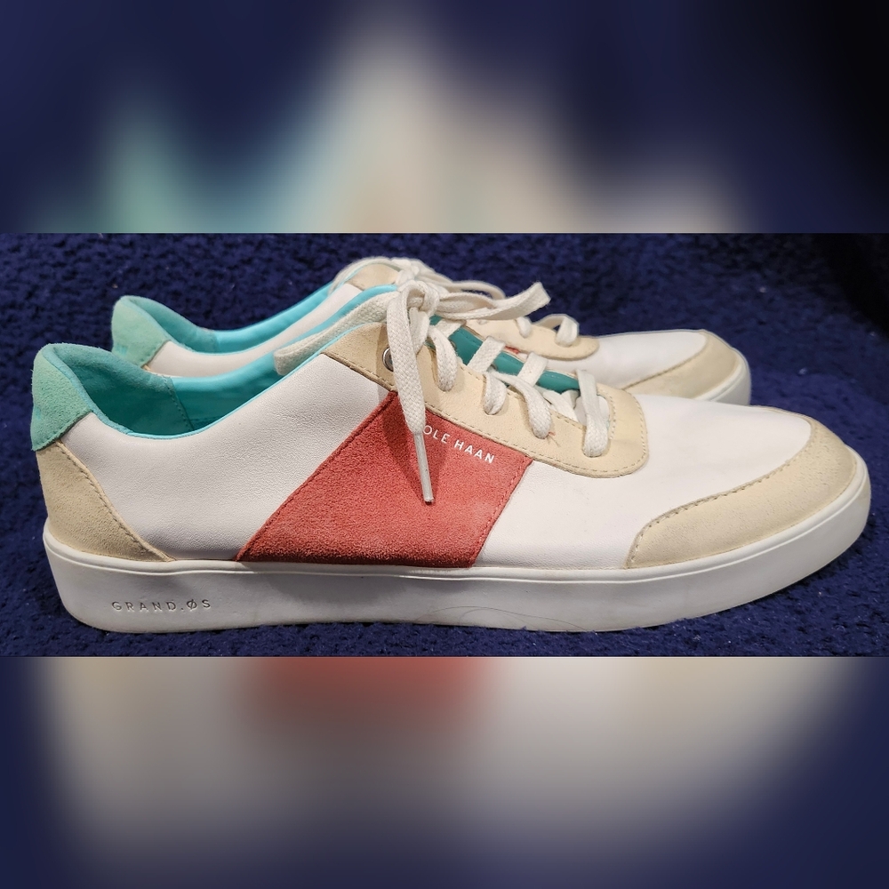 Cole Haan Women White Sneakers Grand Crosscourt Street Casual Shoes Size 9.5B